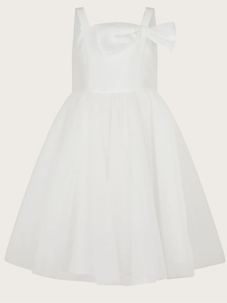 Monsoon White Betty Bow Dress - Image 2 of 4