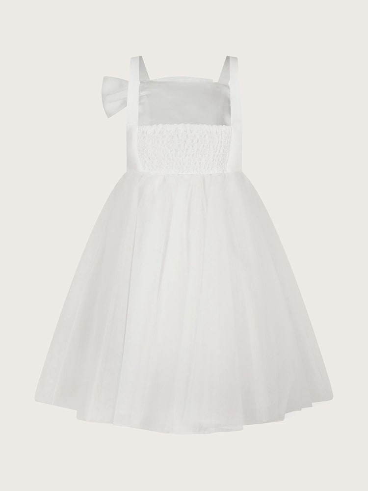 Monsoon White Betty Bow Dress - Image 3 of 4