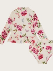Monsoon Natural Baby Floral Long Sleeve Swimsuit 2 Piece - Image 1 of 3