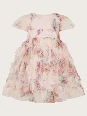 Monsoon Pink Baby Roma Ruffle Print Dress - Image 2 of 4