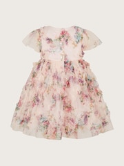 Monsoon Pink Baby Roma Ruffle Print Dress - Image 3 of 4