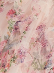 Monsoon Pink Baby Roma Ruffle Print Dress - Image 4 of 4
