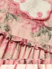 Monsoon Pink Newborn Betsy Crochet Collar Dress and Floral Print Briefs Set - Image 3 of 3