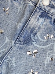 Monsoon Blue Rhinestone Unicorn 100% Cotton Straight Jeans - Image 3 of 3