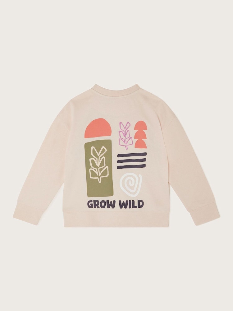 Monsoon Natural Grow Wild Graphic 100% Cotton Sweatshirt - Image 2 of 3
