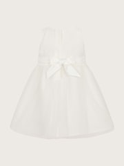 Monsoon White Baby Freija Lace Floral Print Dress - Image 3 of 4