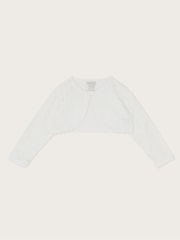 Monsoon Natural Baby Emilia Lace Scallop Cardigan - Image 1 of 3