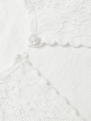 Monsoon Natural Baby Emilia Lace Scallop Cardigan - Image 3 of 3