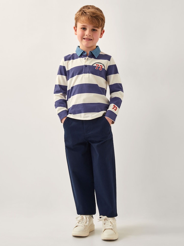 Monsoon Blue Straight Chinos Trousers - Image 1 of 4