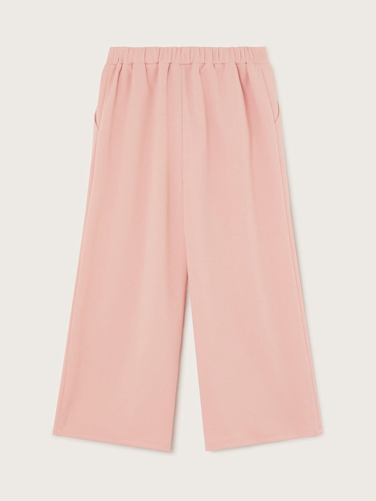 Monsoon Pink Ponte Pintuck Wide Leg Trousers - Image 2 of 3