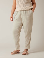 EVANS Curve Linen Joggers - Image 1 of 5