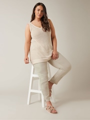 EVANS Curve Linen Joggers - Image 2 of 5