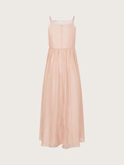 Monsoon Pink Nola 3D Flower Print Organza Prom Dress - Image 2 of 3