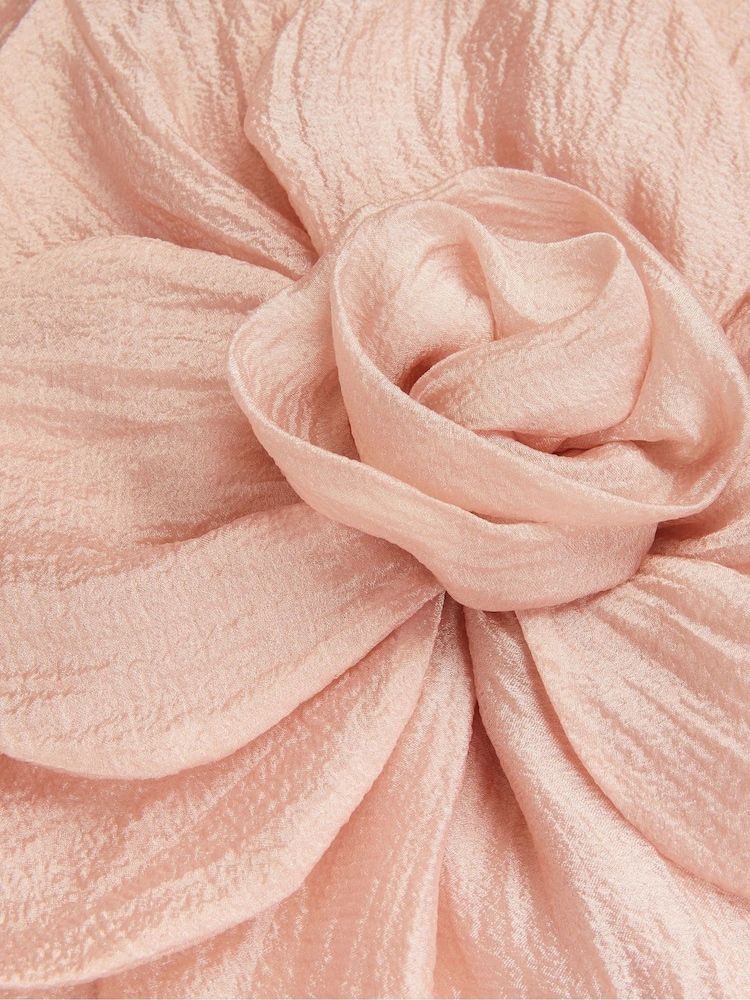Monsoon Pink Nola 3D Flower Print Organza Prom Dress - Image 3 of 3