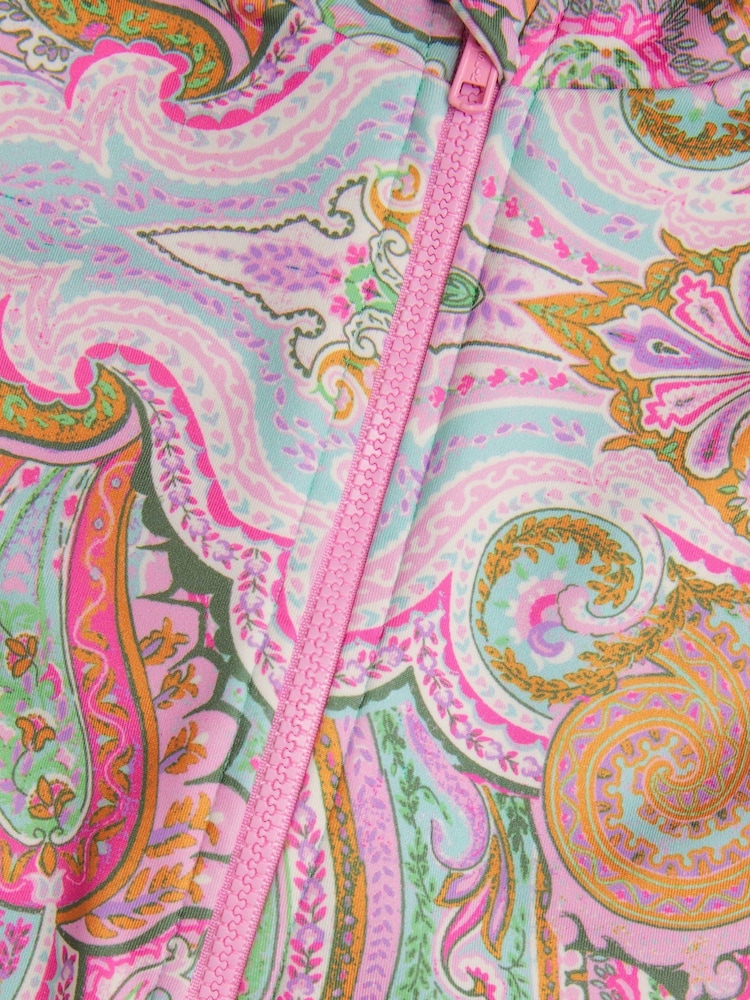 Monsoon Blue Paisley UPF 50+ Long Sleeve Swimsuit - Image 3 of 3