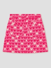 Monsoon Pink Heart Print Denim Skirt - Image 2 of 3