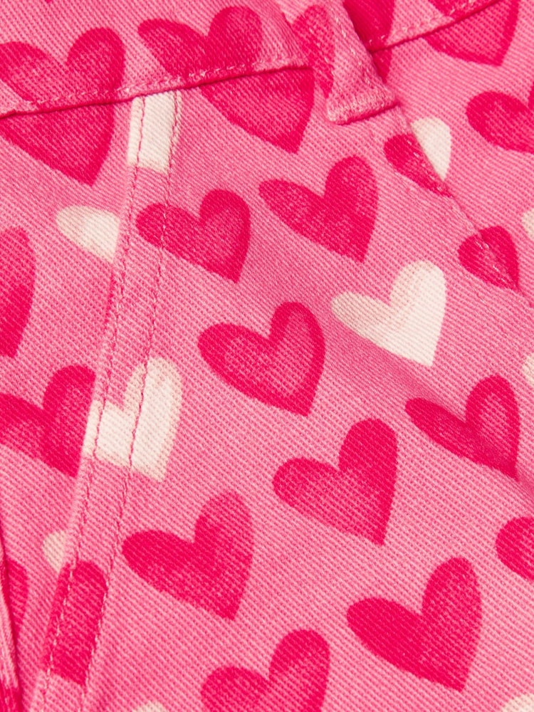 Monsoon Pink Heart Print Denim Skirt - Image 3 of 3