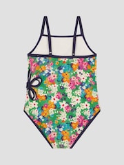 Monsoon Green Floral Print Cut-Out Swimsuit - Image 2 of 3