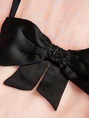 Monsoon Pink Paris Bow Tulle Ruffle Dress - Image 4 of 4