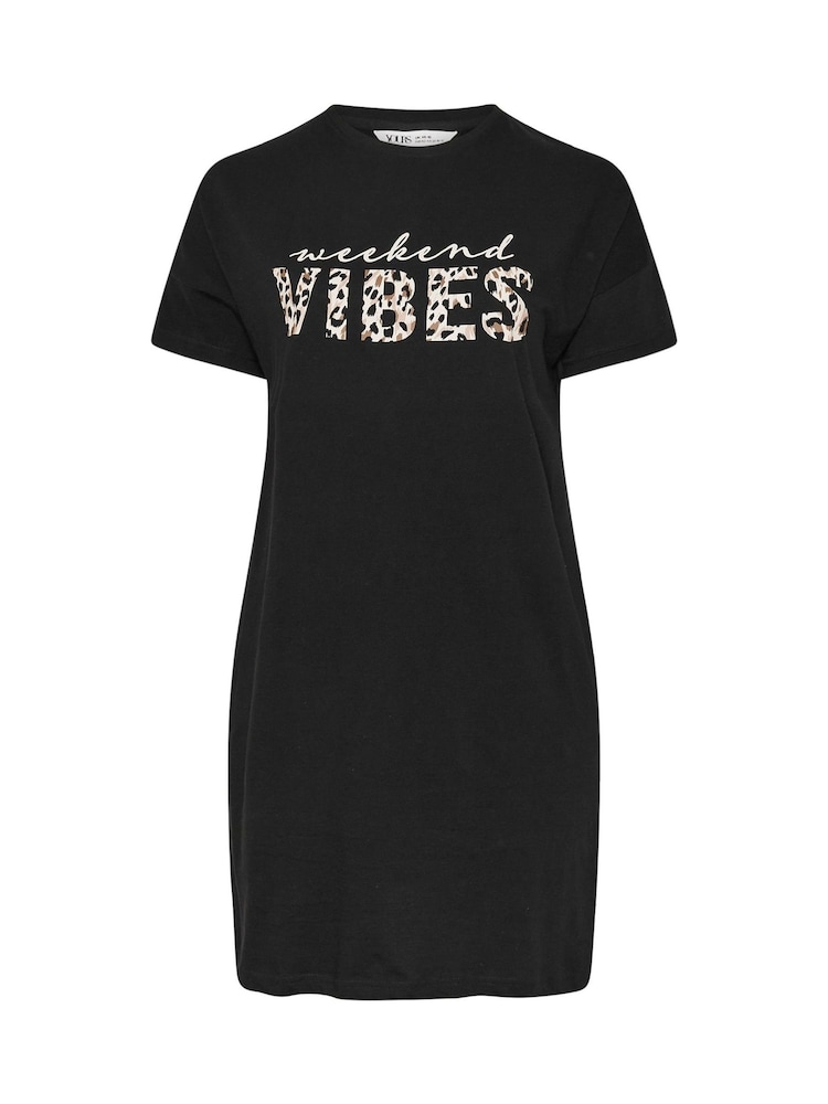 Yours Curve Bows Weekend Vibes 100% Cotton Sleep T-Shirts 2 Pack - Imagen 7 de 7