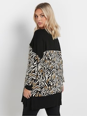 Yours Curve Black Colourblock Top - Image 3 of 6