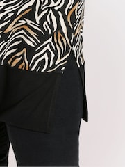 Yours Curve Black Colourblock Top - Image 5 of 6