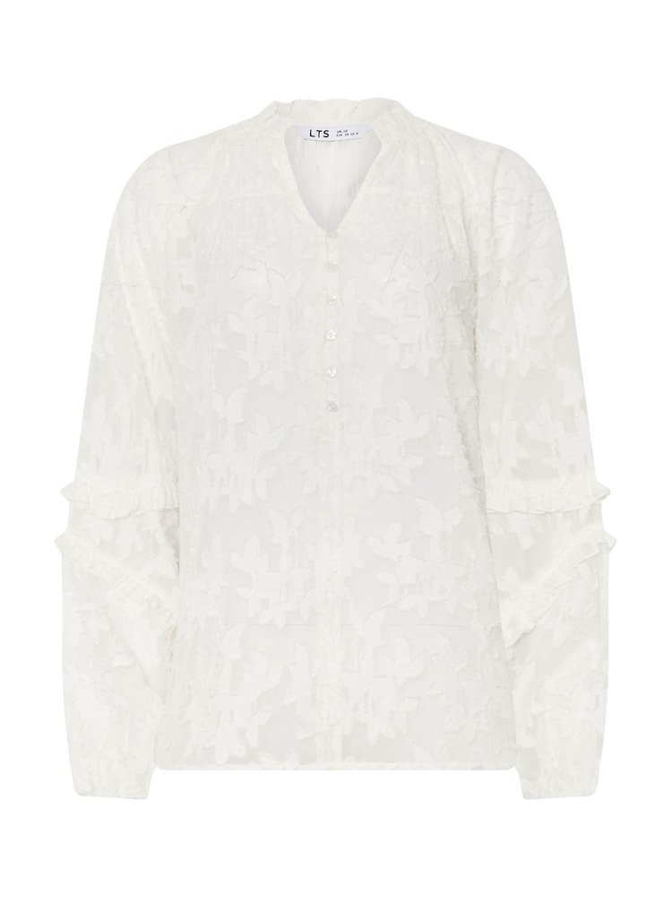 Long Tall Sally White Floral Jacquard Blouse - Image 5 of 5