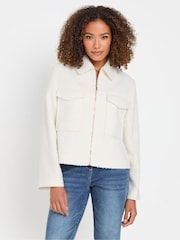M&Co Natural Boucle Zip Through Jacket - Image 1 of 5