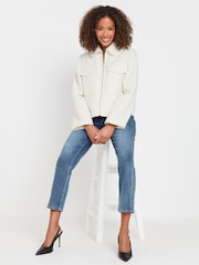 M&Co Natural Boucle Zip Through Jacket - Image 2 of 5
