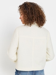 M&Co Natural Boucle Zip Through Jacket - Image 3 of 5