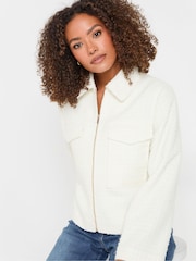 M&Co Natural Boucle Zip Through Jacket - Image 4 of 5
