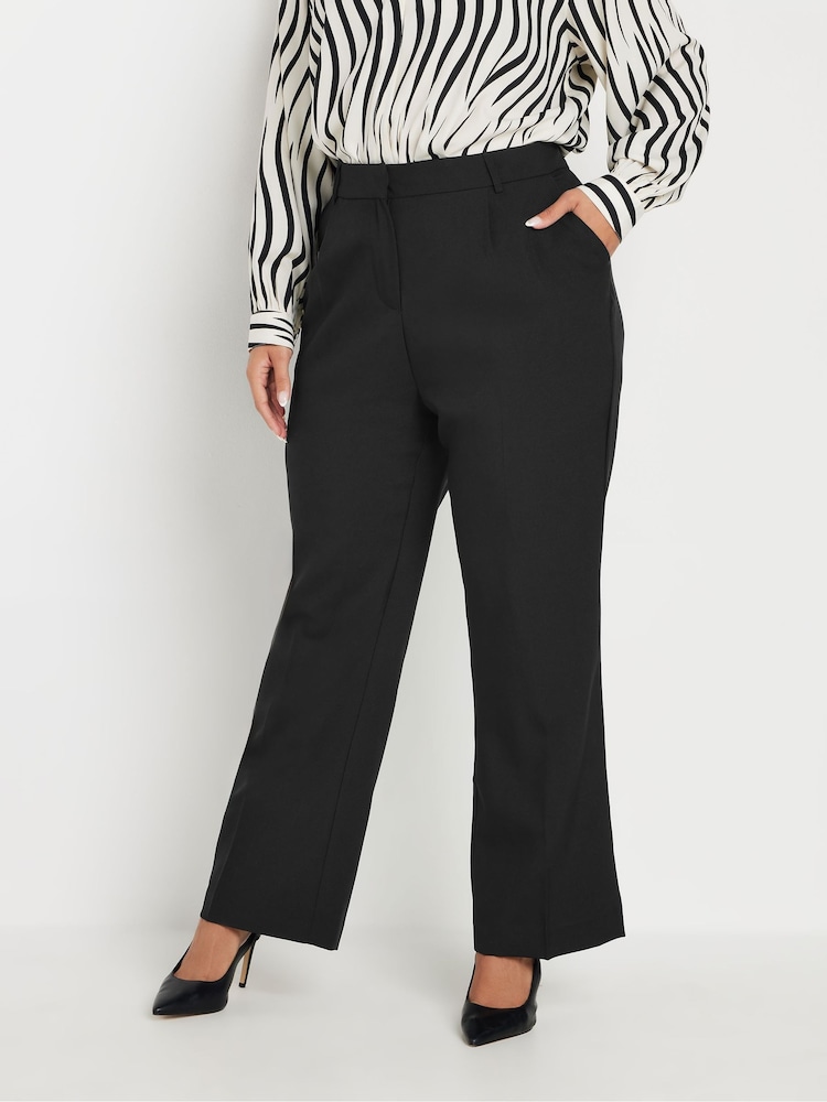 Yours Curve Black Bootcut Trousers - Image 1 of 5