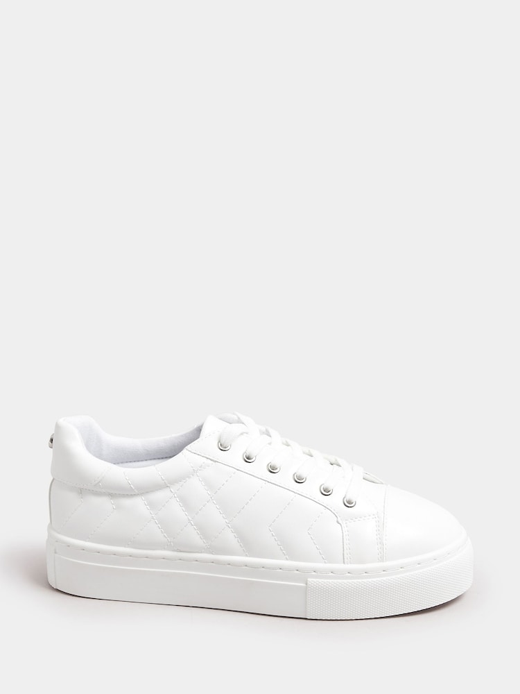 Yours Curve White Extra Wide Fit Extra-Wide Fit Buckle Chunky Shoes - Image 2 of 5 Yours Curve White Extra Wide Fit Extra-Wide Fit Buckle Chunky Shoes - Image 2 of 5