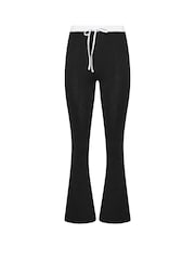 PixieGirl Petite Black Flare Contrast Band Leggings - Image 5 of 5