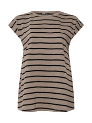Yours Curve Brown Chrome Grown On Sleeve 100% Cotton Top - Image 5 of 5