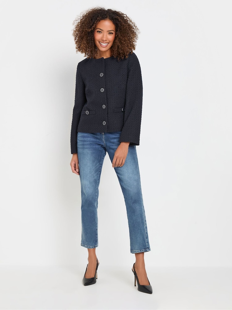 M&Co Blue Boucle Button Through Jacket - Image 2 of 6