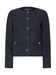 M&Co Blue Boucle Button Through Jacket - Image 6 of 6