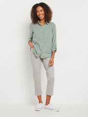 M&Co Green 100% Cotton Dobby Long Sleeve Shirt - Image 2 of 5