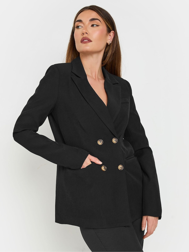 Long Tall Sally Black Double Breasted Jacket - Image 1 of 6