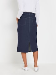 M&Co Blue Denim Midi Skirt - Image 3 of 5