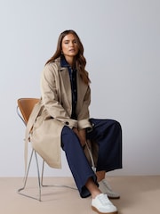 M&Co Natural Dipped Back Trench Coat - Image 1 of 5