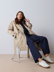 M&Co Natural Dipped Back Trench Coat - Image 2 of 5