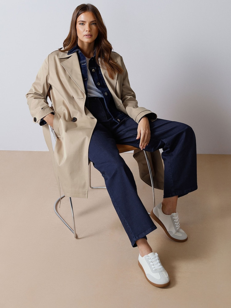 M&Co Natural Dipped Back Trench Coat - Image 3 of 5