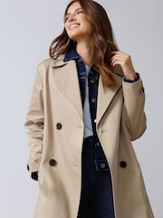 M&Co Natural Dipped Back Trench Coat - Image 4 of 5