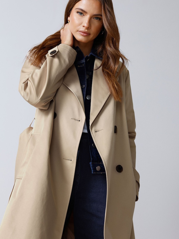M&Co Natural Dipped Back Trench Coat - Image 5 of 5