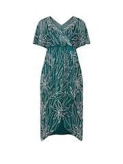 Yours Curve Green Luxe Embellished Wrap Maxi Dress - Image 5 of 5