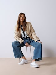 M&Co Natural Mid Length Trench Coat - Image 3 of 5