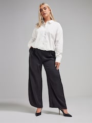 Yours Curve White Limited Elastic Waist Shirt - Image 2 of 5
