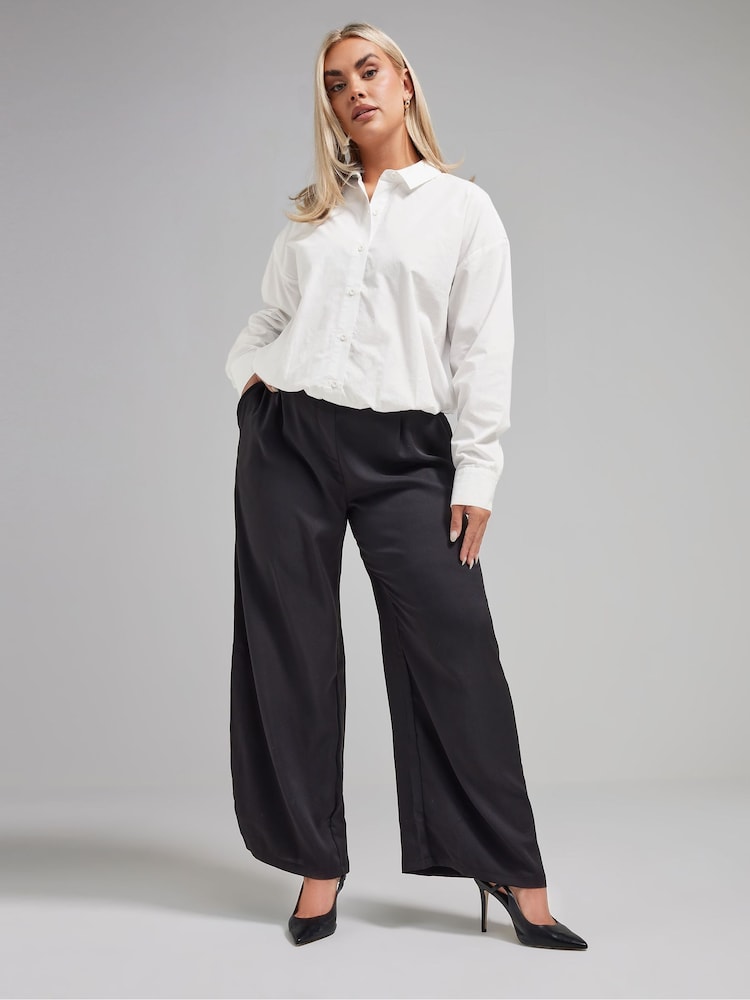 Yours Curve White Limited Elastic Waist Shirt - Image 2 of 5