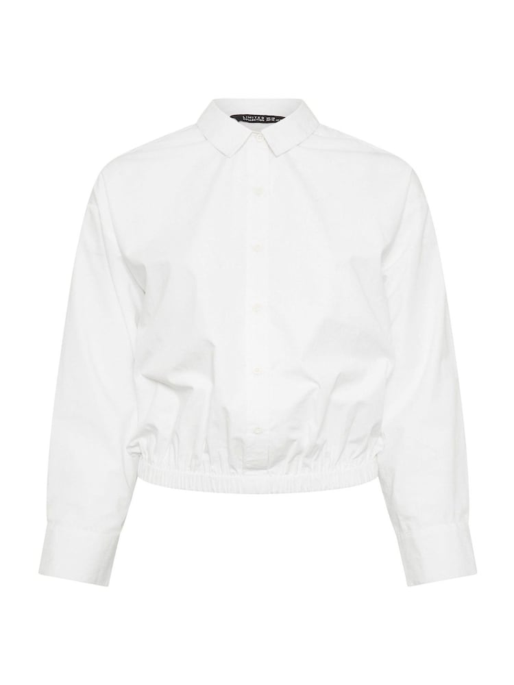 Yours Curve White Limited Elastic Waist Shirt - Image 5 of 5
